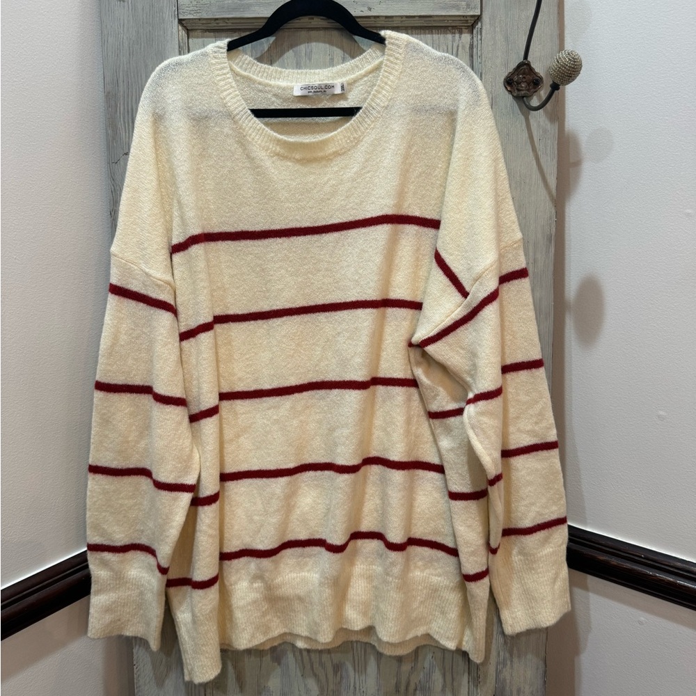 Chicsoul Stripped oversized sweater weather size 3x